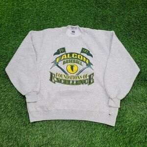 Vintage 1999 Falcon Baseball Sweatshirt XL 24x26 Crop USA